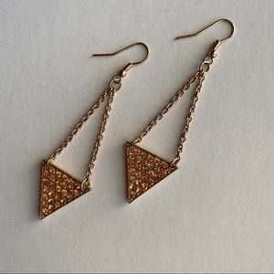 Free w/ Any Purchase! Triangle Stone Drop Earrings
